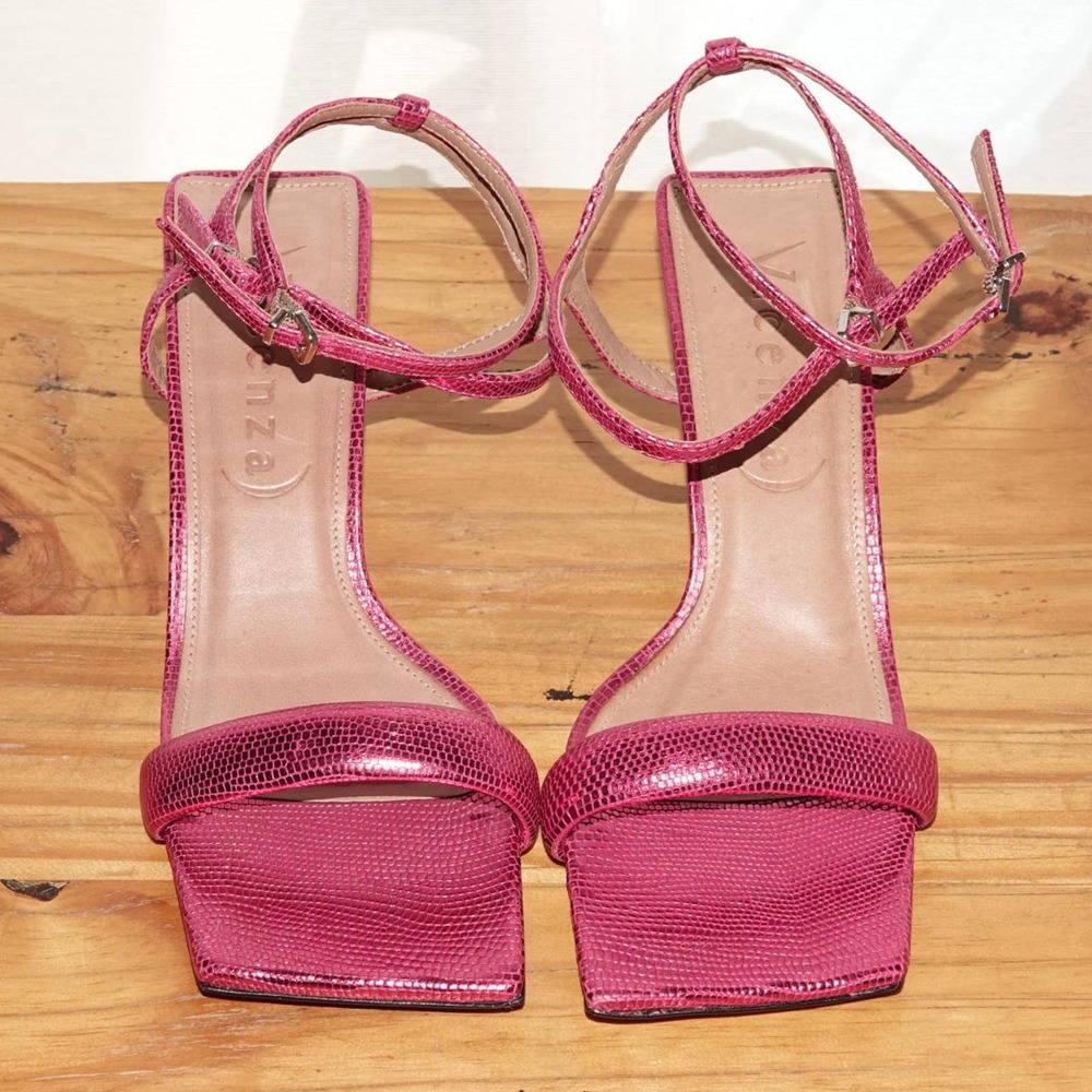 New Vicenza Party Pink Metallic Heels